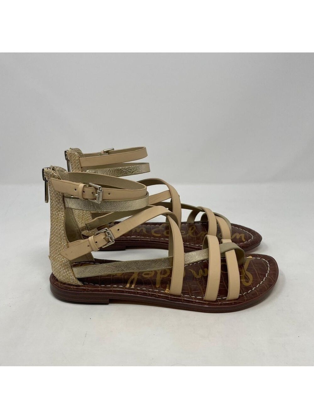 Sam Elderman Gibbs Leather Strappy Gladiator Sandals - NWT - Picture 6 of 11